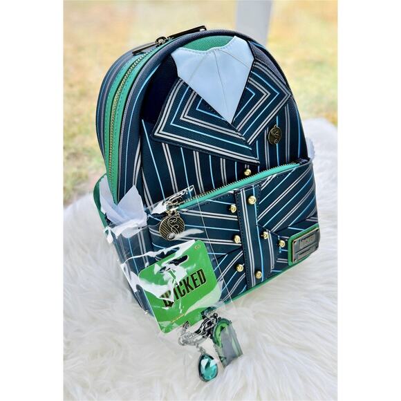 *NEW 2 PACK* Loungefly Wicked Elphaba MiniBackpack & Elphaba Portrait Keychain - Picture 2 of 12